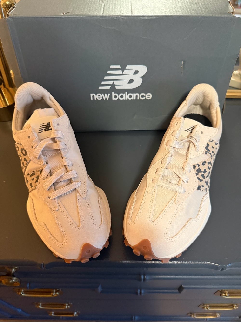 New Balance 327 Sneakers with Leopard Print Accent